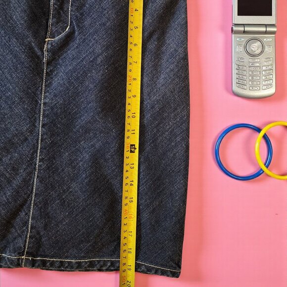 Paul Frank Denim Mini Skirt – Size 3 – Y2K Retro Blue Jean Vibe - Picture 5 of 7